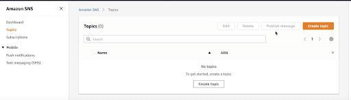 Creating an SNS Topic